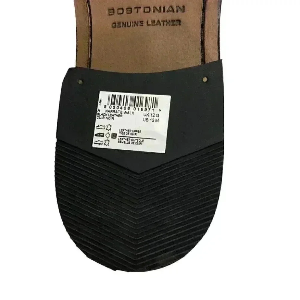 Bostonian Narrate Walk Mens 13 D Oxford Dress Shoes Black Leather Lace Up NEW